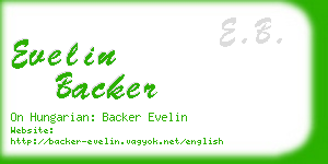 evelin backer business card